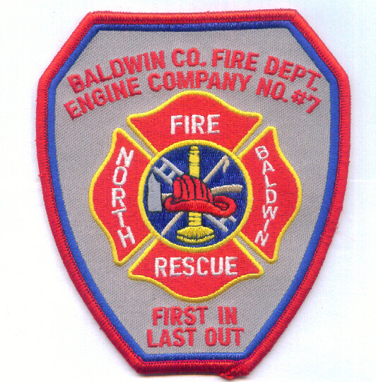 Georgia Fire Dept Baldwin Rescue North Engine 7 Patch