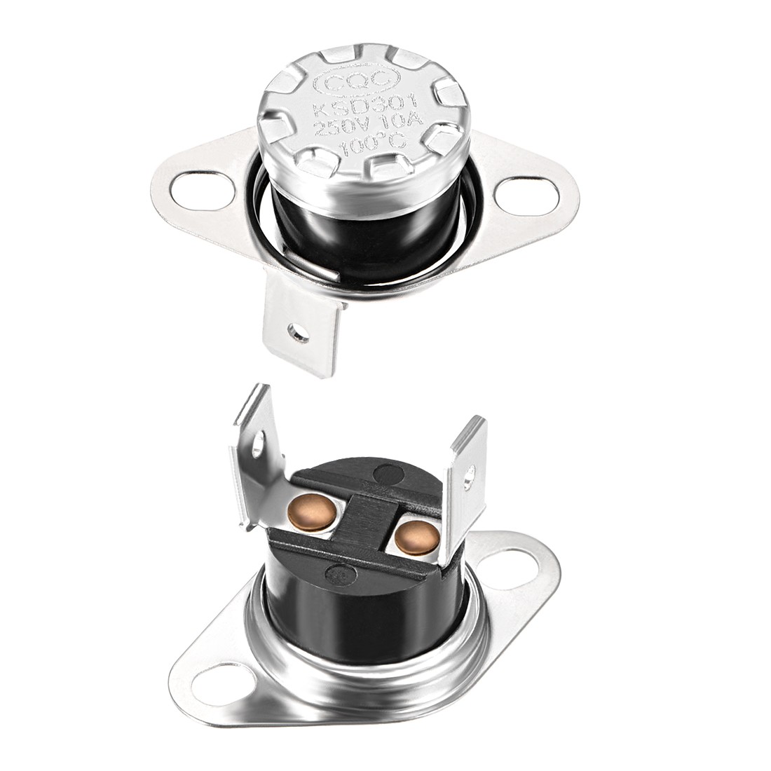 2 x Temperature Control Switch , Thermostat , 100°C 10A Normally Closed NC