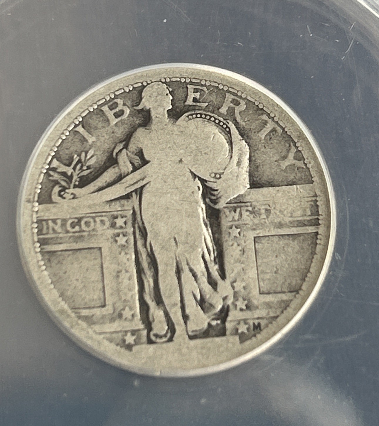 1917 Standing Liberty Quarter Variety One Bare Breasted ANACS AG3￼