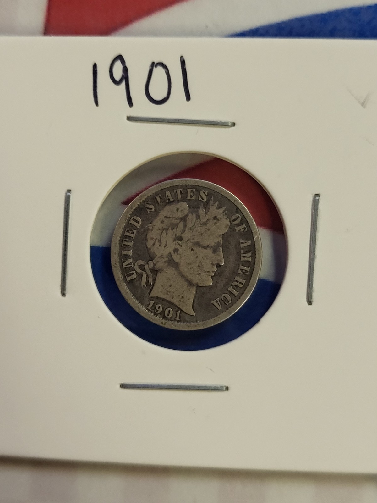 1901 Barber Dime 90% Silver