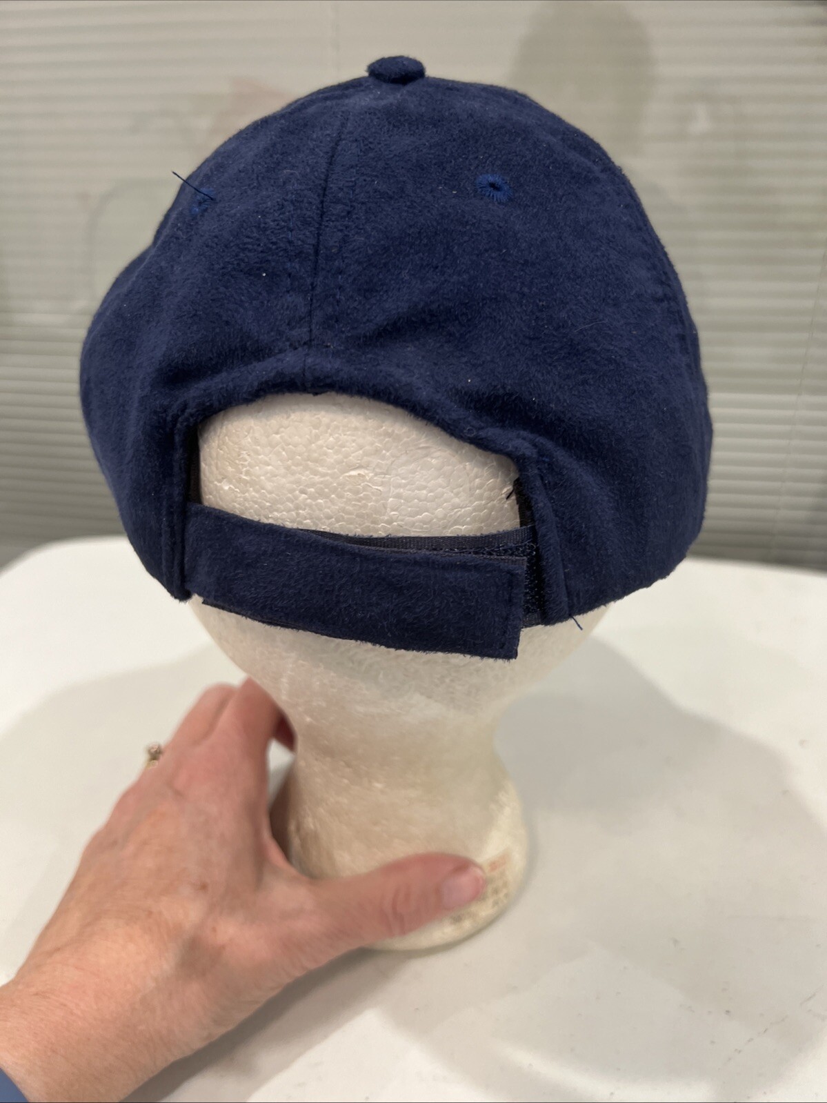 Navy Brushed Polyester Hat Cap Unbranded EUC
