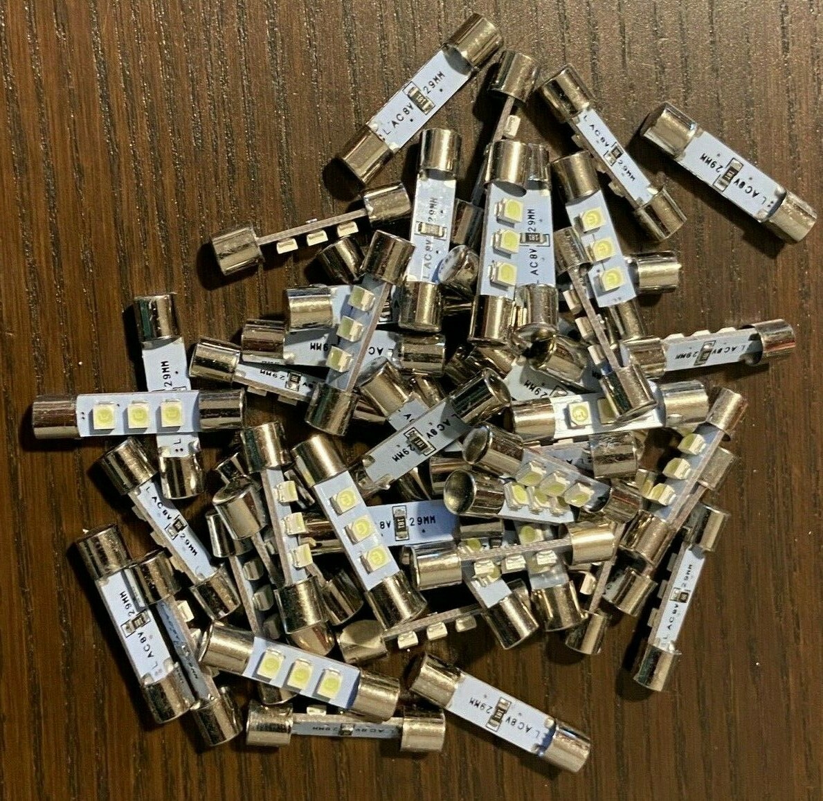 50 New Cool Blue 8V Fuse Lamp LED Light Bulbs for Marantz Sansui Pioneer Kenwood