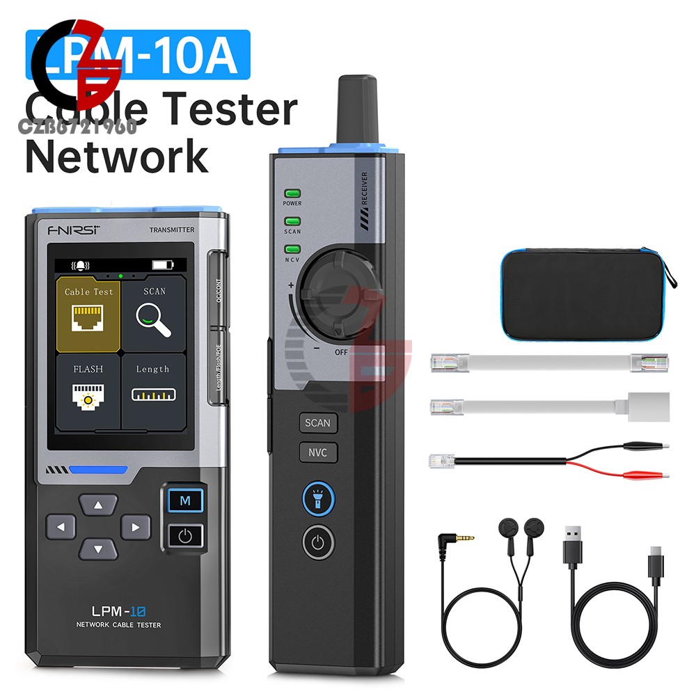 FNIRSI LPM-10A Network RJ45 /RJ11 Line Finder Cable Tracker Tester POE Detection