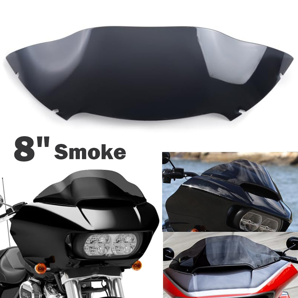 8'' Smoke Windshield Windscreen For 2015-2023 Harley Road Glide Special FLTRXS