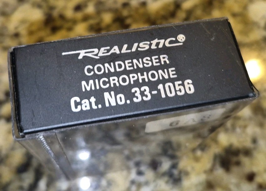 Realistic Condenser Microphone #33-1056 Tie/Lapel Audio Video Television Film