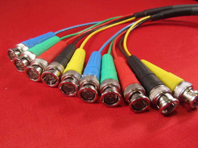 Belden 1279R, 75 Ohm 5-Channel Mini Coax Video Cable BNC Male to BNC Male, 3 Ft.