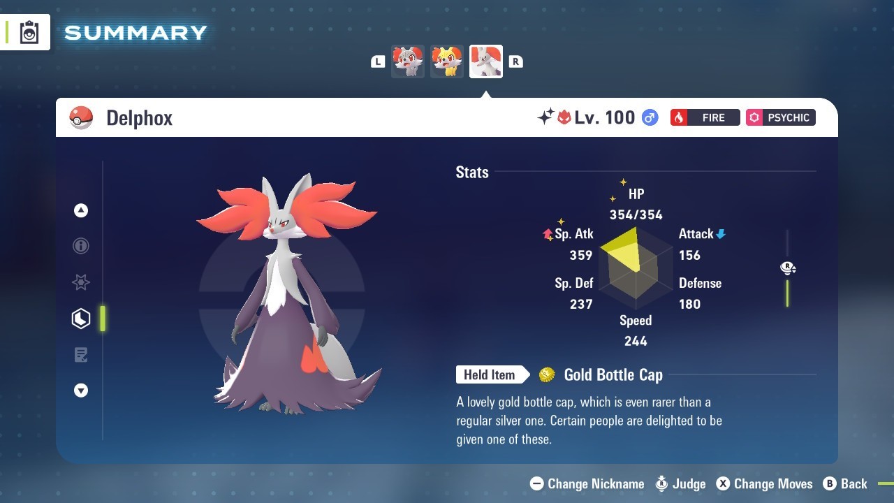 Pokémon Legends: Z-A Shiny Delphox 6iv ✨Max EV✨ALPHA