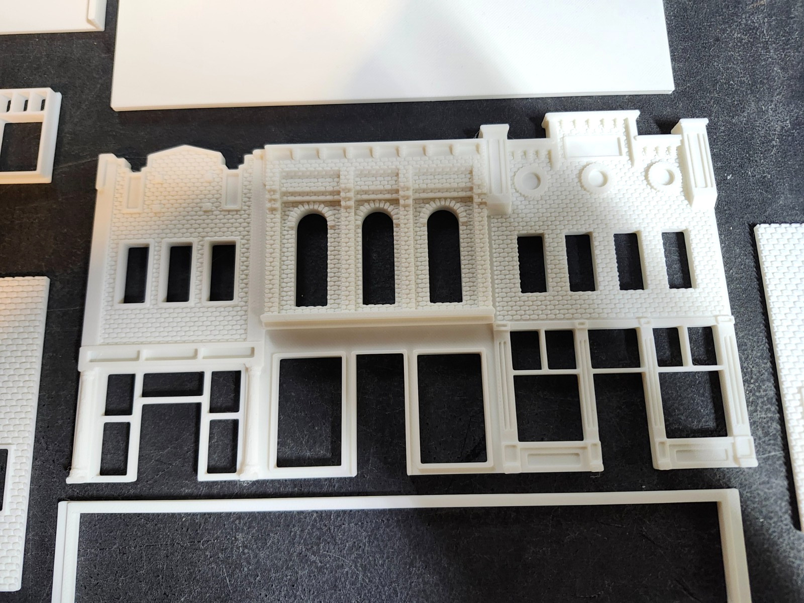 3D Printed Main Street #1 Background Flat Building Set. HO Scale