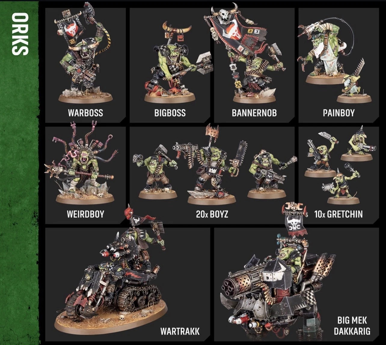 40k Armageddon Orks half of launch box - NO datasheet cards