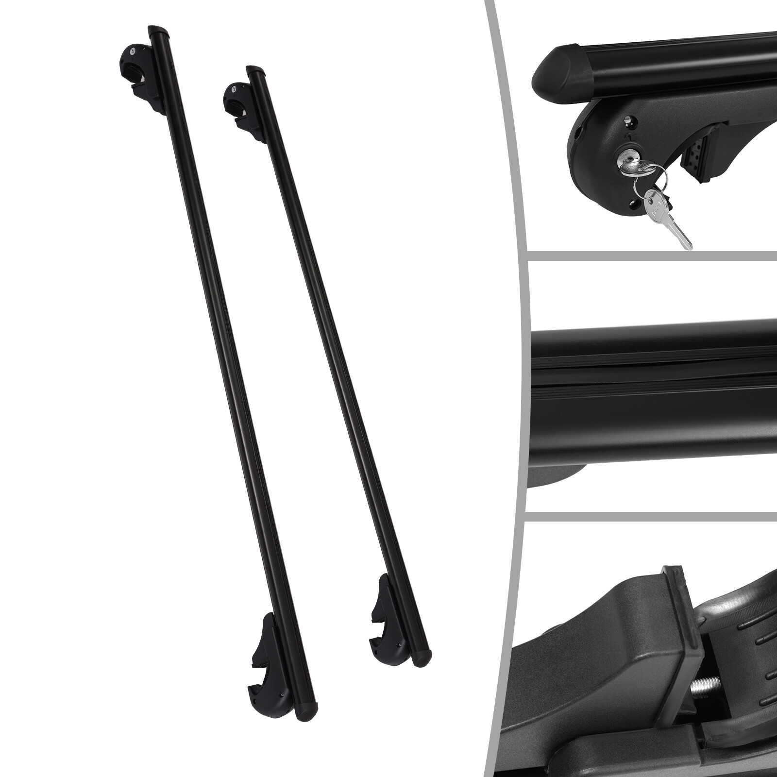 2PCS Black Roof Rack Cross Bars Carrier Alu For Subaru Outback 2010-2014 New