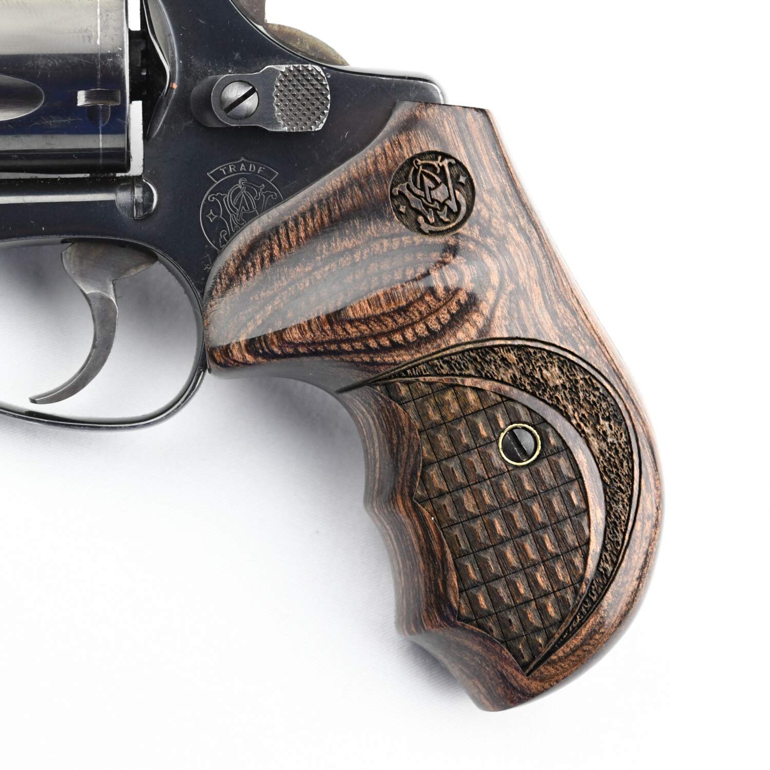 Altamont - S&W J Round Revolver Grips - Bateleur - Real Wood Gun Grips fit Sm...
