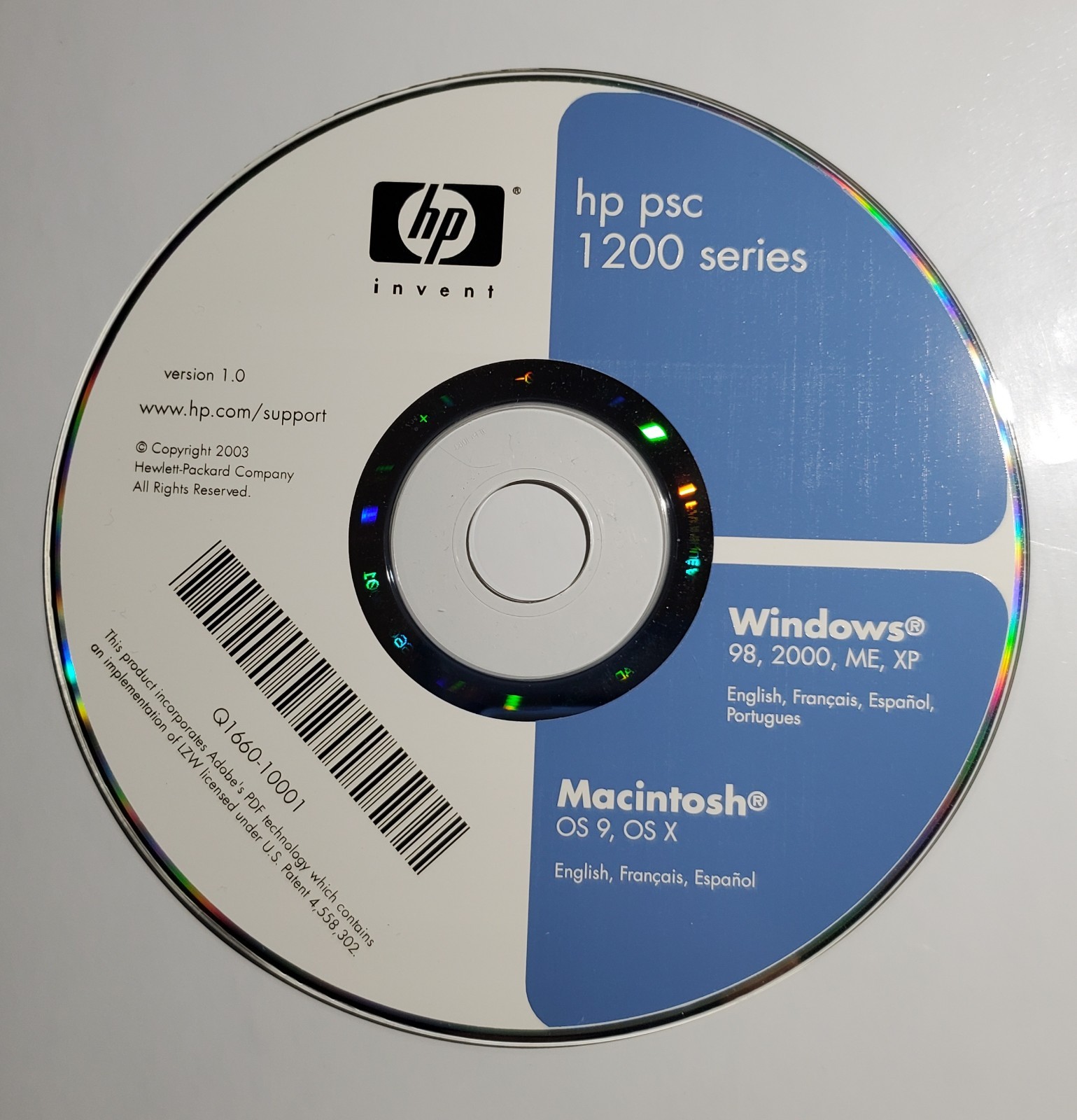 HP psc 1200 Series CD Version 1.0 Vintage 2003 Used See Pictures For Description