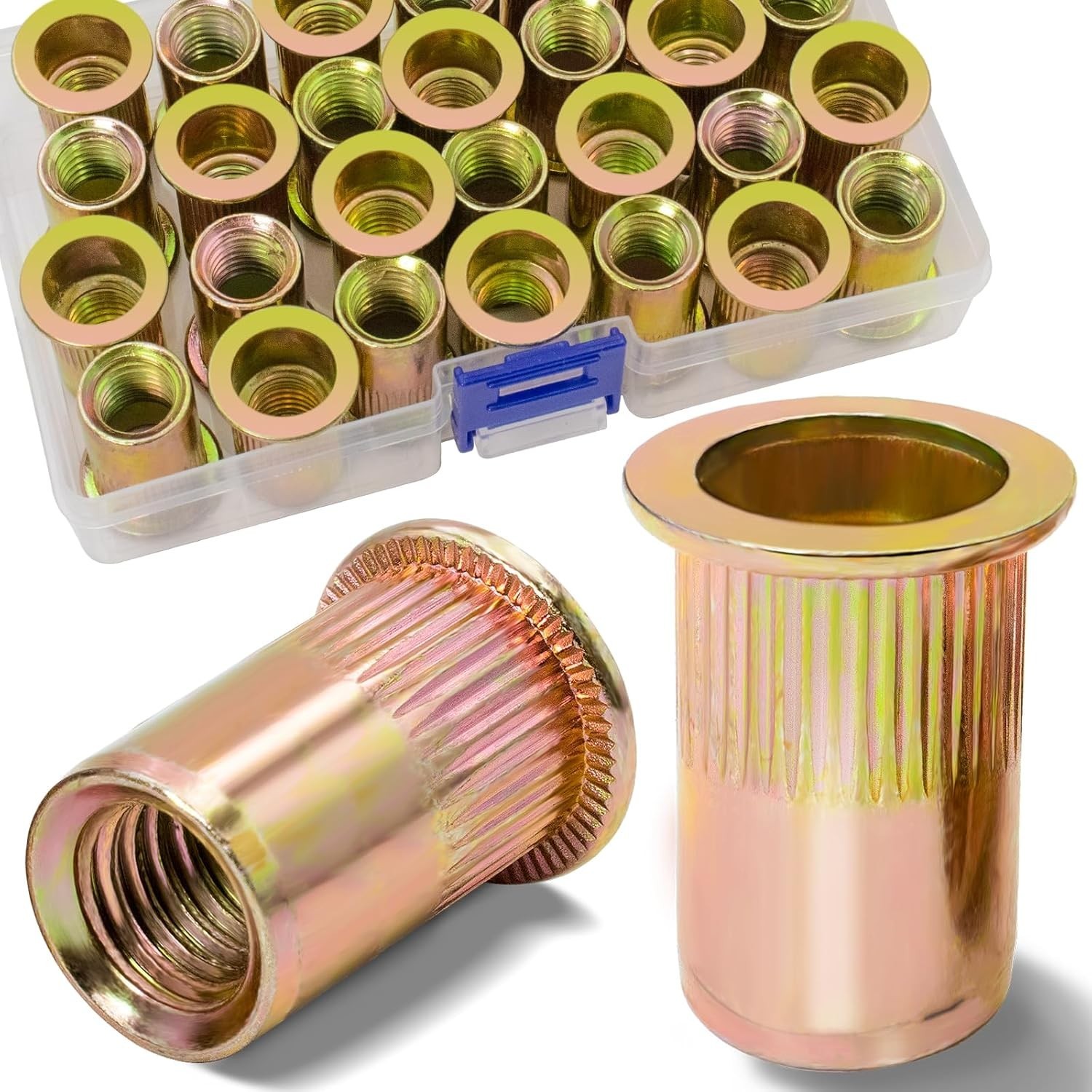 Professional Quality 1/2''-13 UNC Rivet Nut Kit - 19 pcs Corrosion-Resistant Set