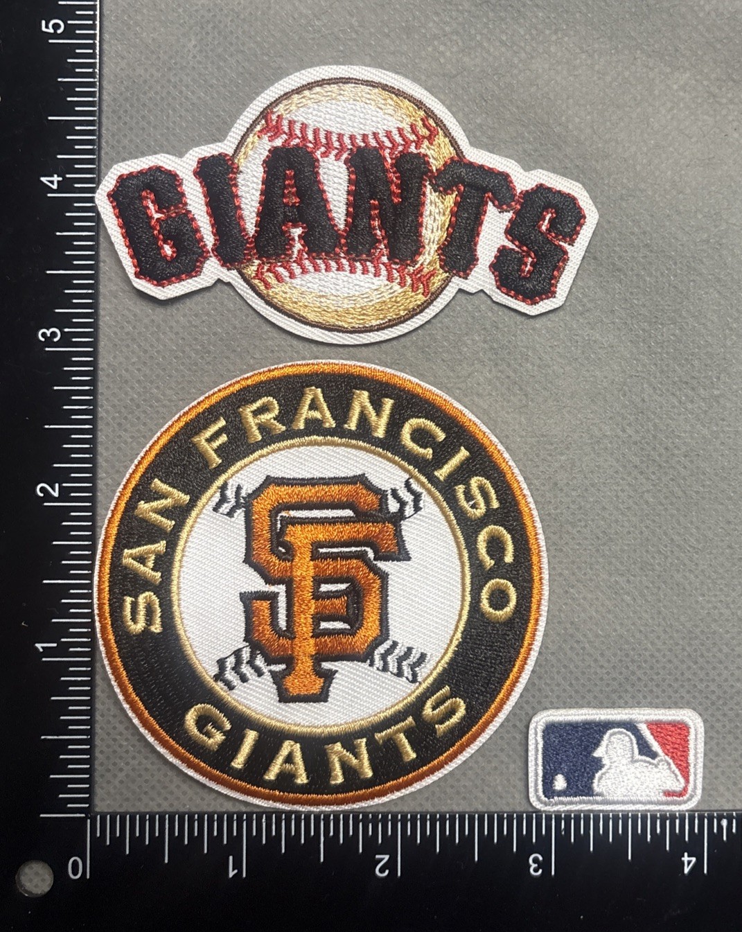 SAN FRANCISCO GIANTS LOT SET OF 3 MLB BASEBALL IRON ON PATCHES