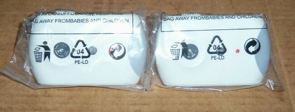 2 pk LOT YRURU ULTRASONIC PEST REPELLER WITH NIGHT LIGHT 23-45KHZ WHITE uns nib
