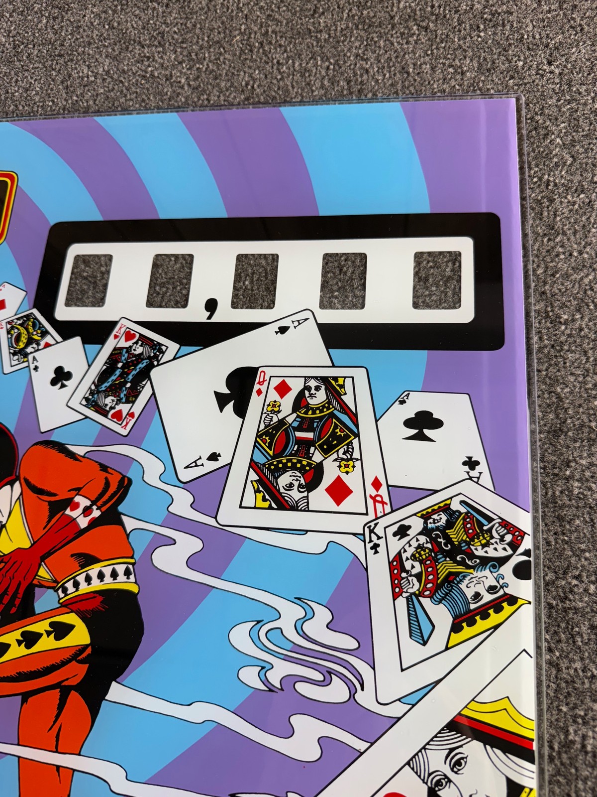 Gottlieb High Hand Pinball Machine Game Backglass Silkscreened NEW