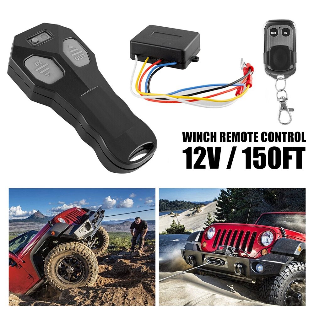 12V ATV SUV UTV Wireless Winch Remote & Receiver Control Kit Switch Handset