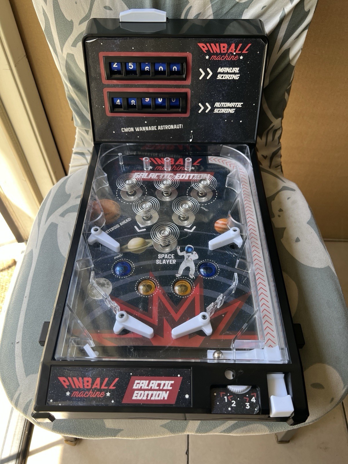 Vtg Pinball Game Table Top Galactic Edition  Tested Works 16 Inch ***READ***