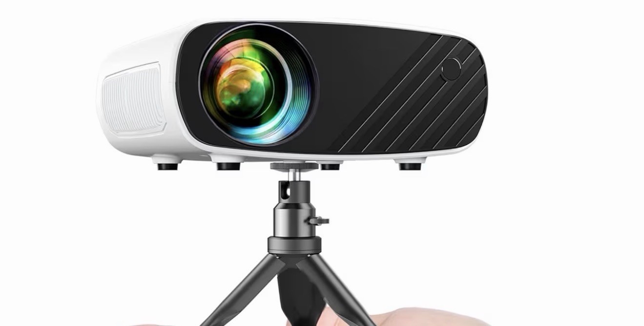 BL128-Mini Portable LED Desktop Projector 800x480 1080p HDMI USB White/Black