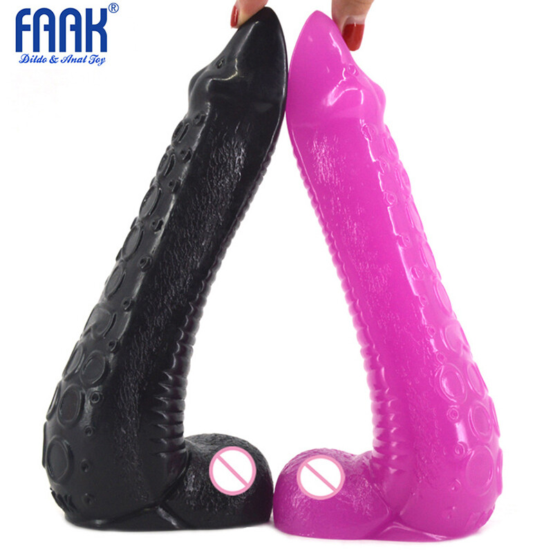 FAAK Rough Surface Design Dildo Adult Games Fake Penis Women's Masturbate Flirt