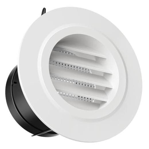 3 in Soffit Exhaust Vent, Dryer Vent Cover Round Vent Cover with 3 Inch White