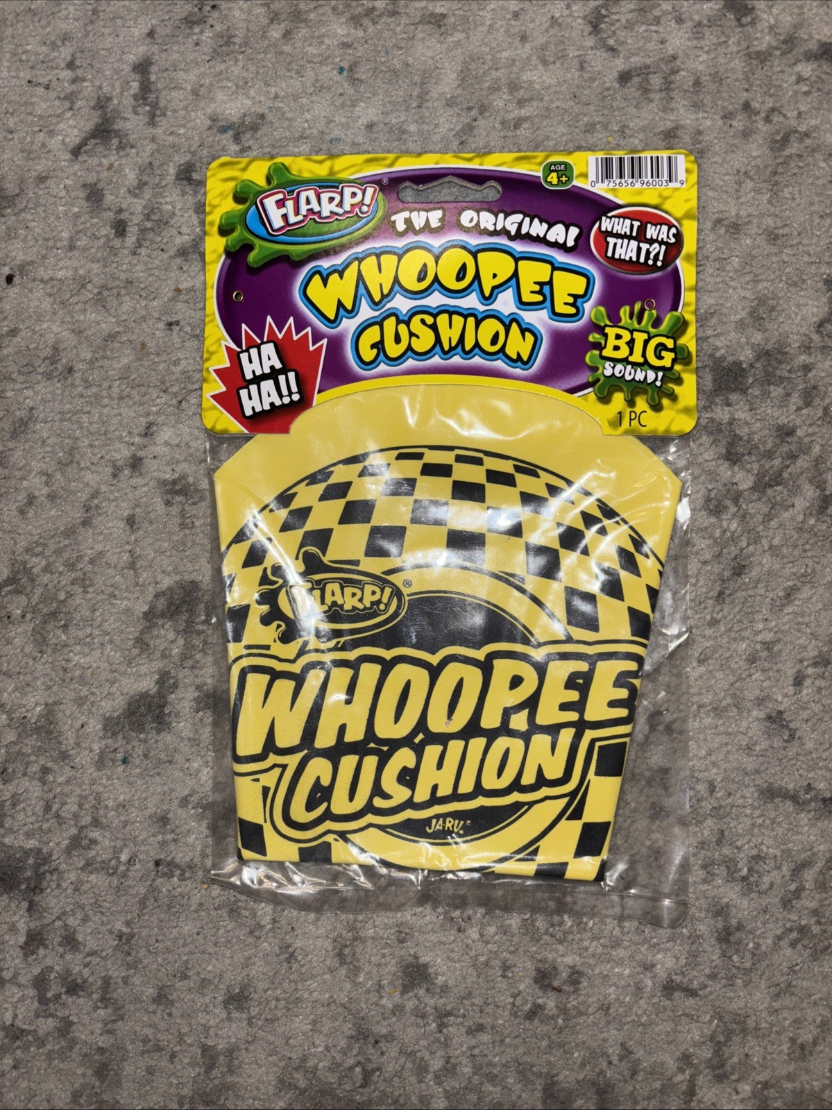 ONE Classic WHOOPEE WHOOPI CUSHION 6" x 9" farting Yellow Gassy Gag Joke  NEW