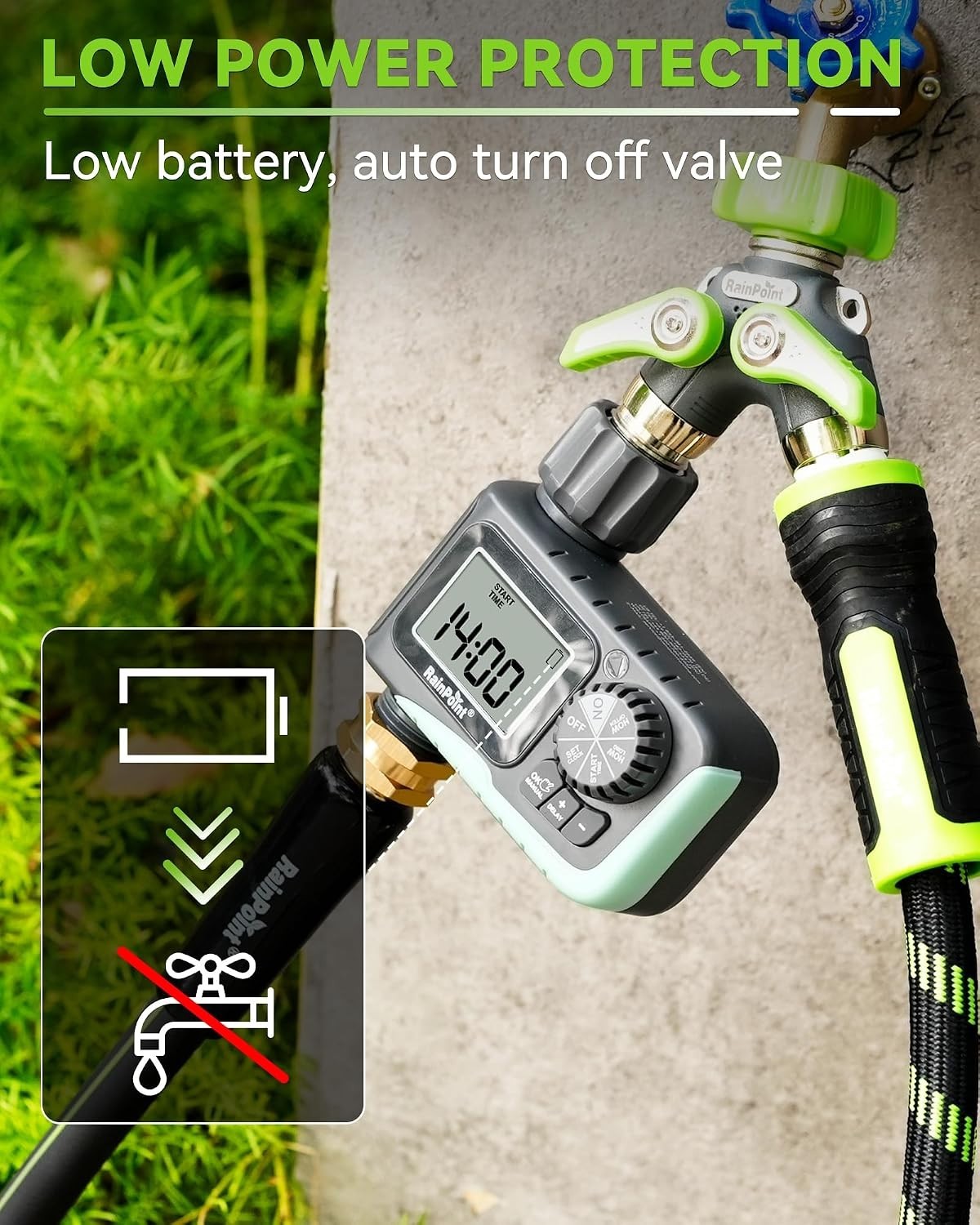 Programmable Sprinkler Timer with Rain Delay - Efficient Digital Irrigation