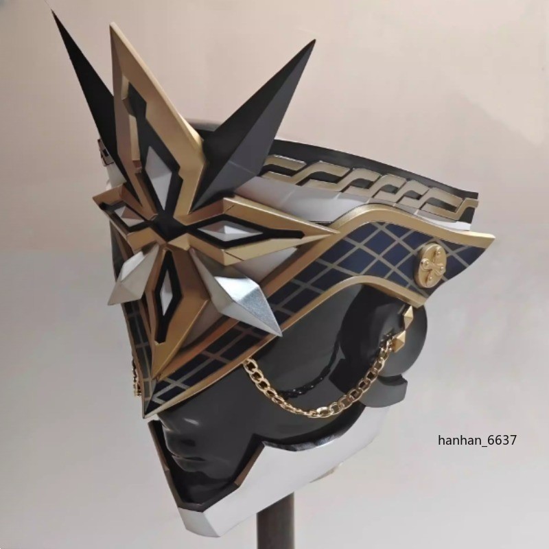 Genshin Impact Capitano Mask The Captain Helmet Thrain Cosplay FRP Mask Props