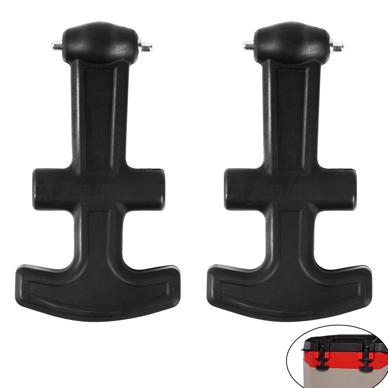 2-Pack Universal T-Latch Handle Cooler Lid Kit for BMX and Overland 25-72 Qt