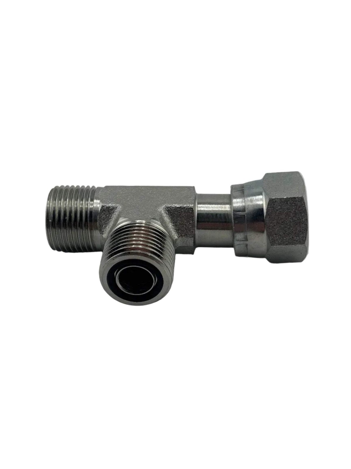 Tompkins FF6602 Series ORFS O-Ring Face Seal to ORFS Swivel Run Tee Hydraulic Ad
