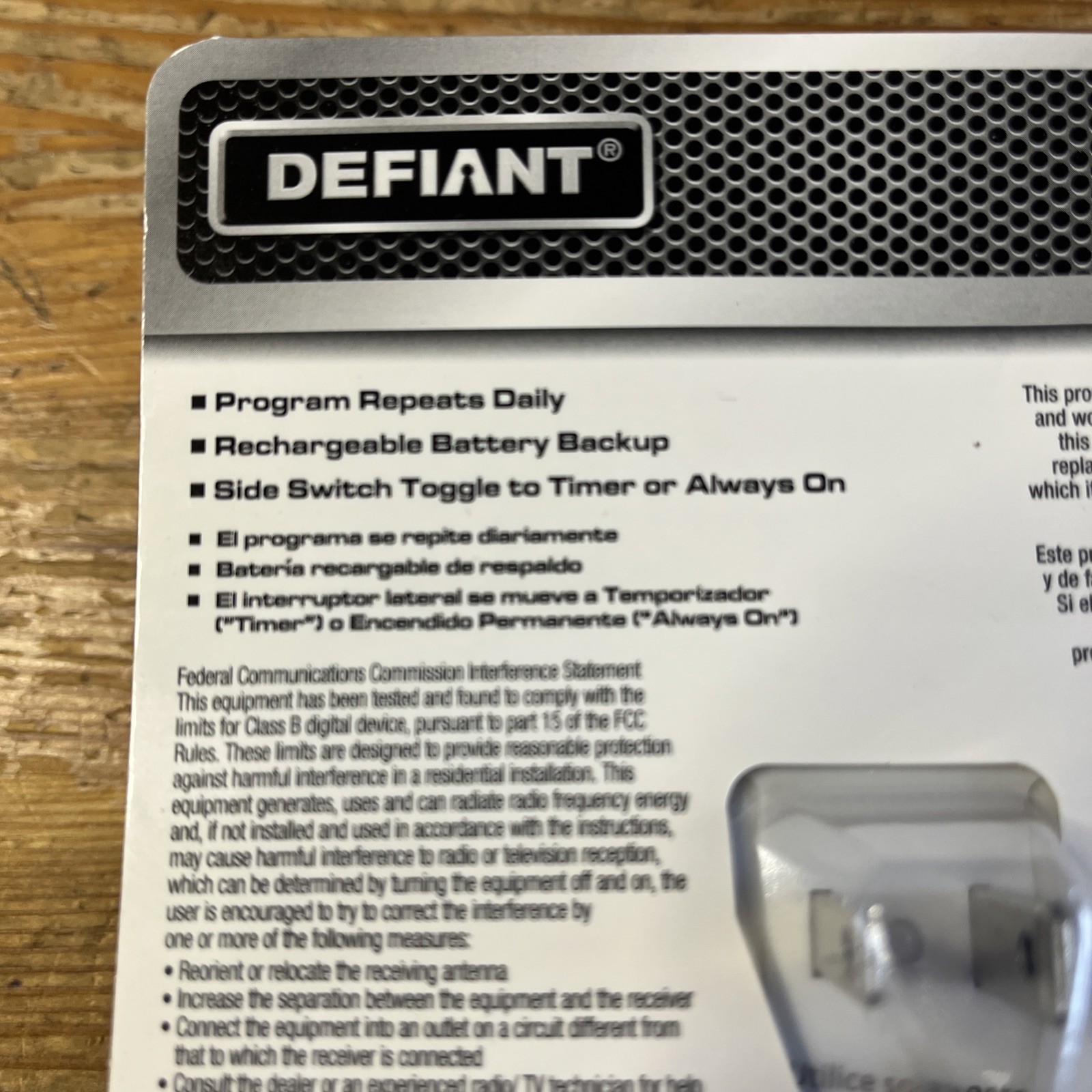 Defiant Indoor Digital Timer 2-Pack New Factory Sealed LCD Display Twin Pack