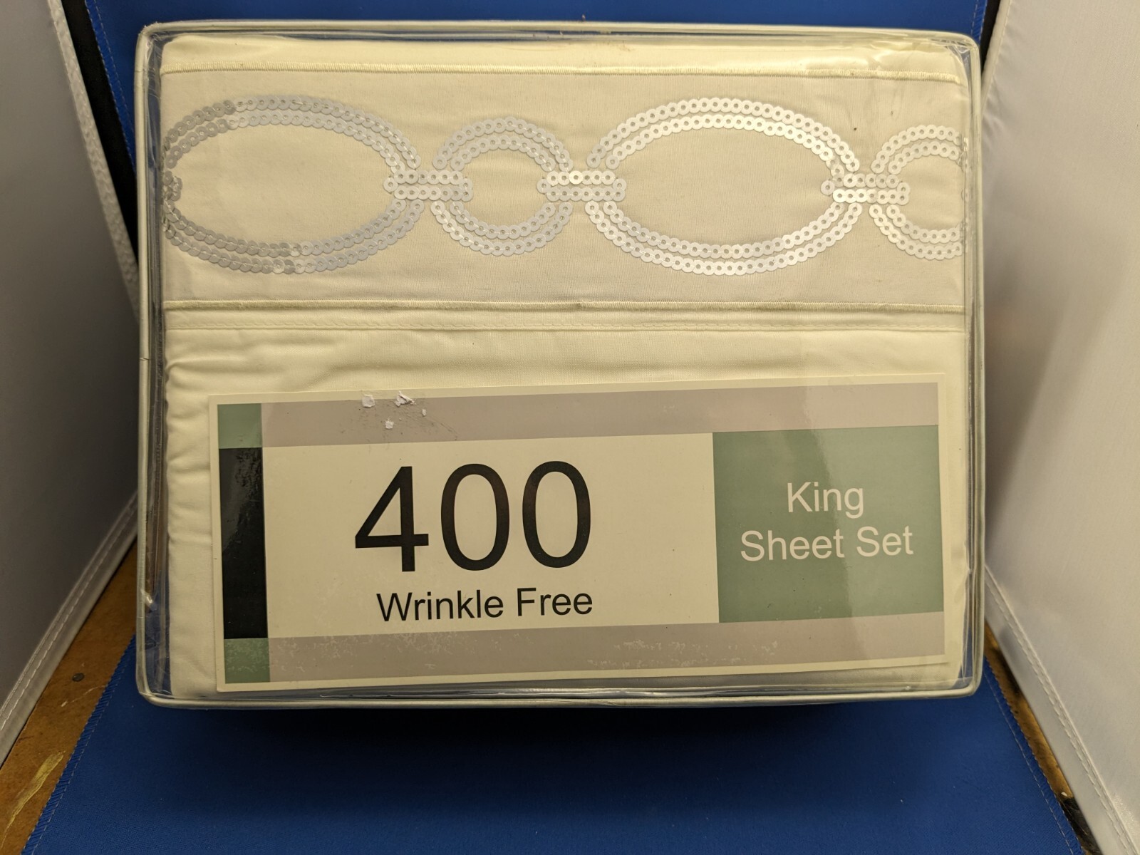400 Wrinkle Free King Sheet Set Fits Mattress 78 in x 80 in Beige