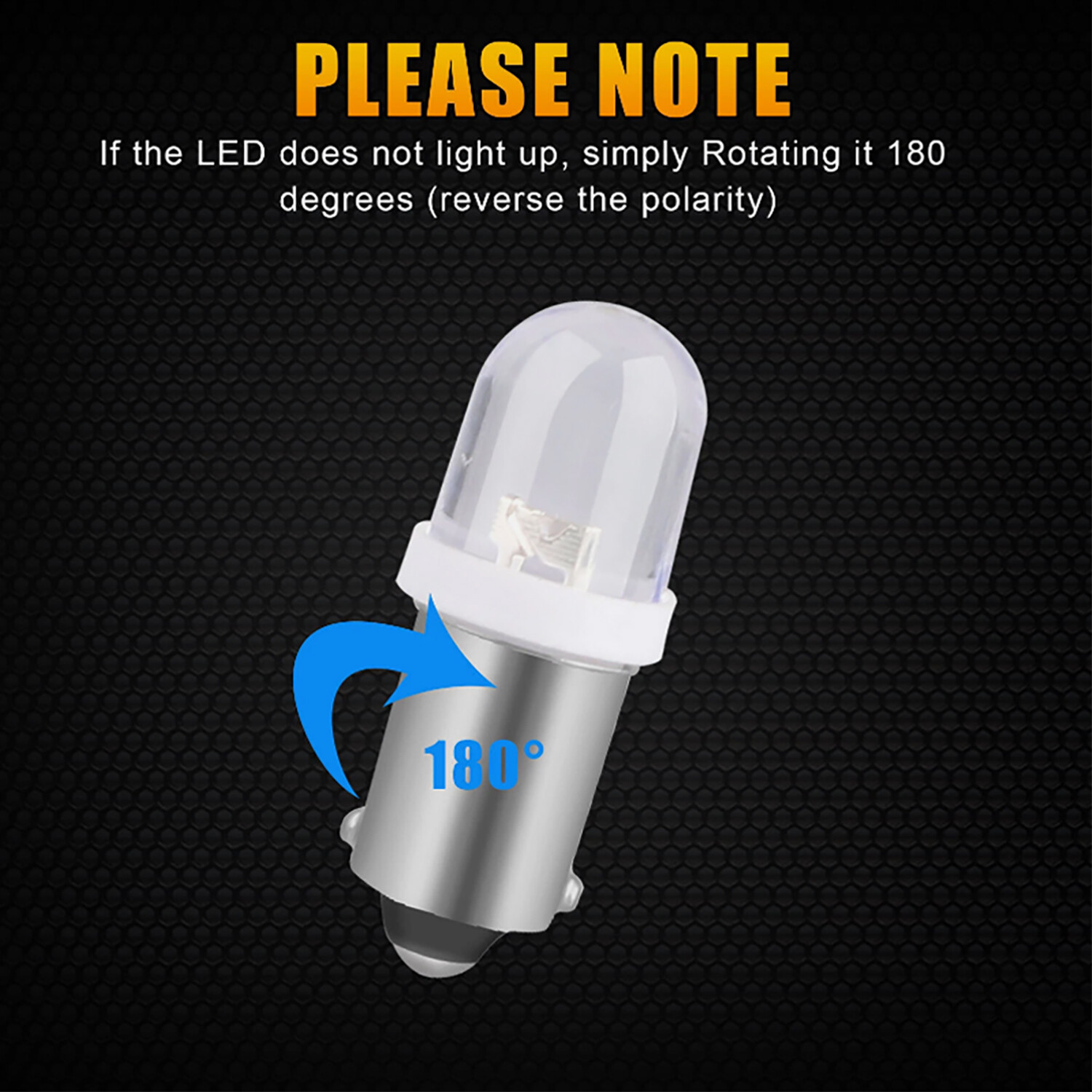 20x Super White BA9S LED Interior Instrument Panel Dash Map Light Bulb 1815 1895
