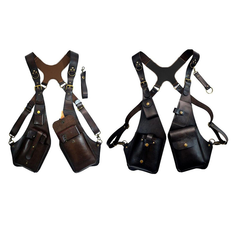 Anti-Theft PU Leather Concealed Underarm Shoulder Holster Bag Phone Case Wallet.