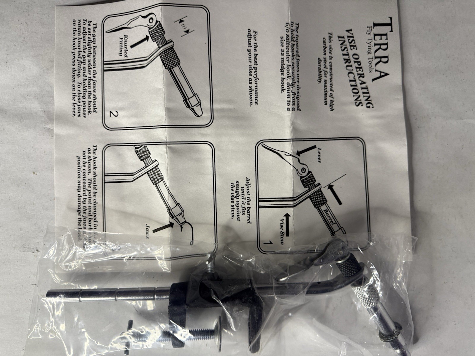 Fly Tying Vise TERRA Super AA Regular Model 8109 NIB