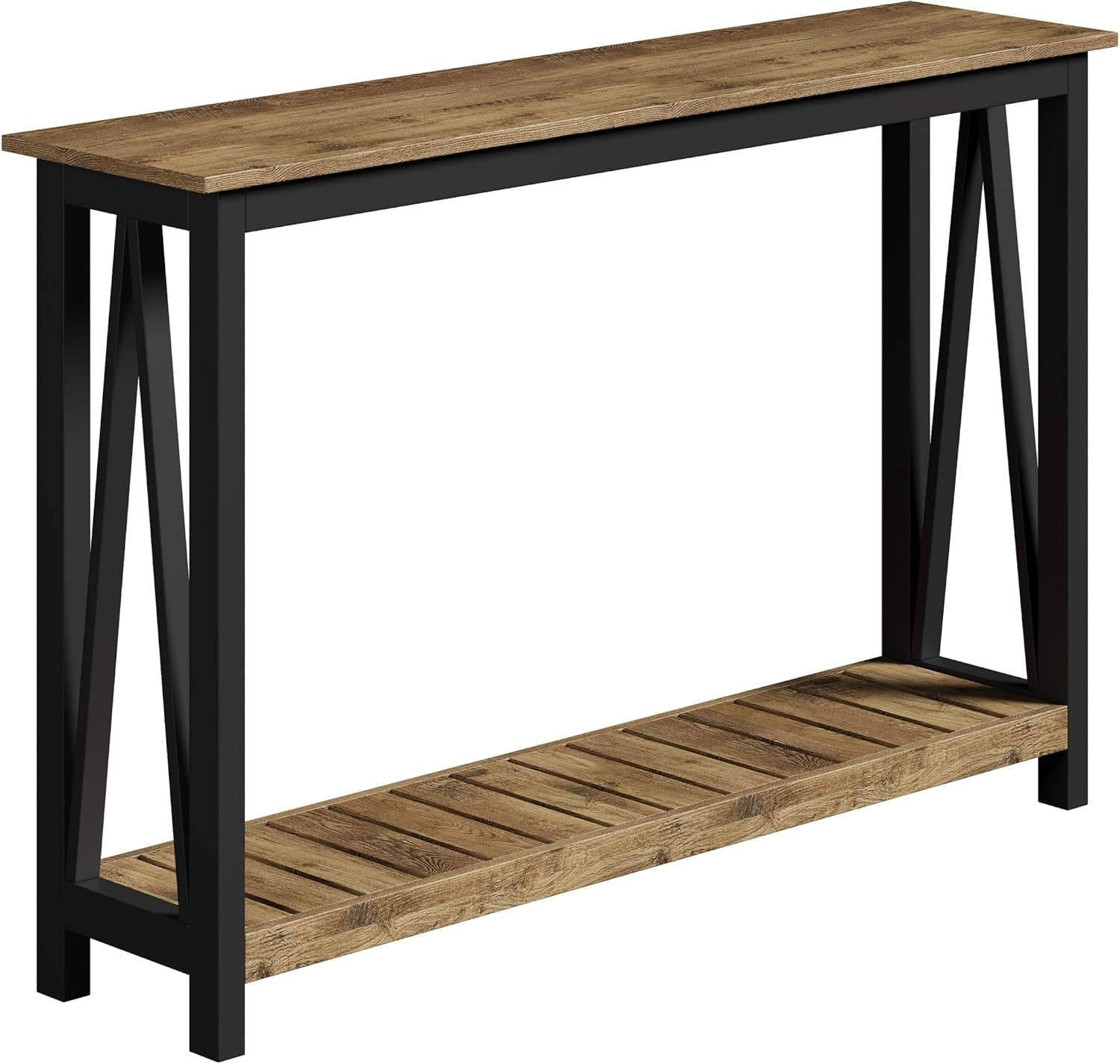 Farmhouse Console Table, Narrow Sofa Table for Entryway, 47 Inch | Rustic Entryw