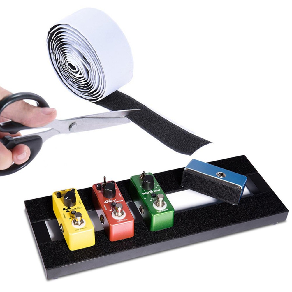 2 Sets Durable White Nylon Hook and Loop Tape for Guitar Effect Pedal