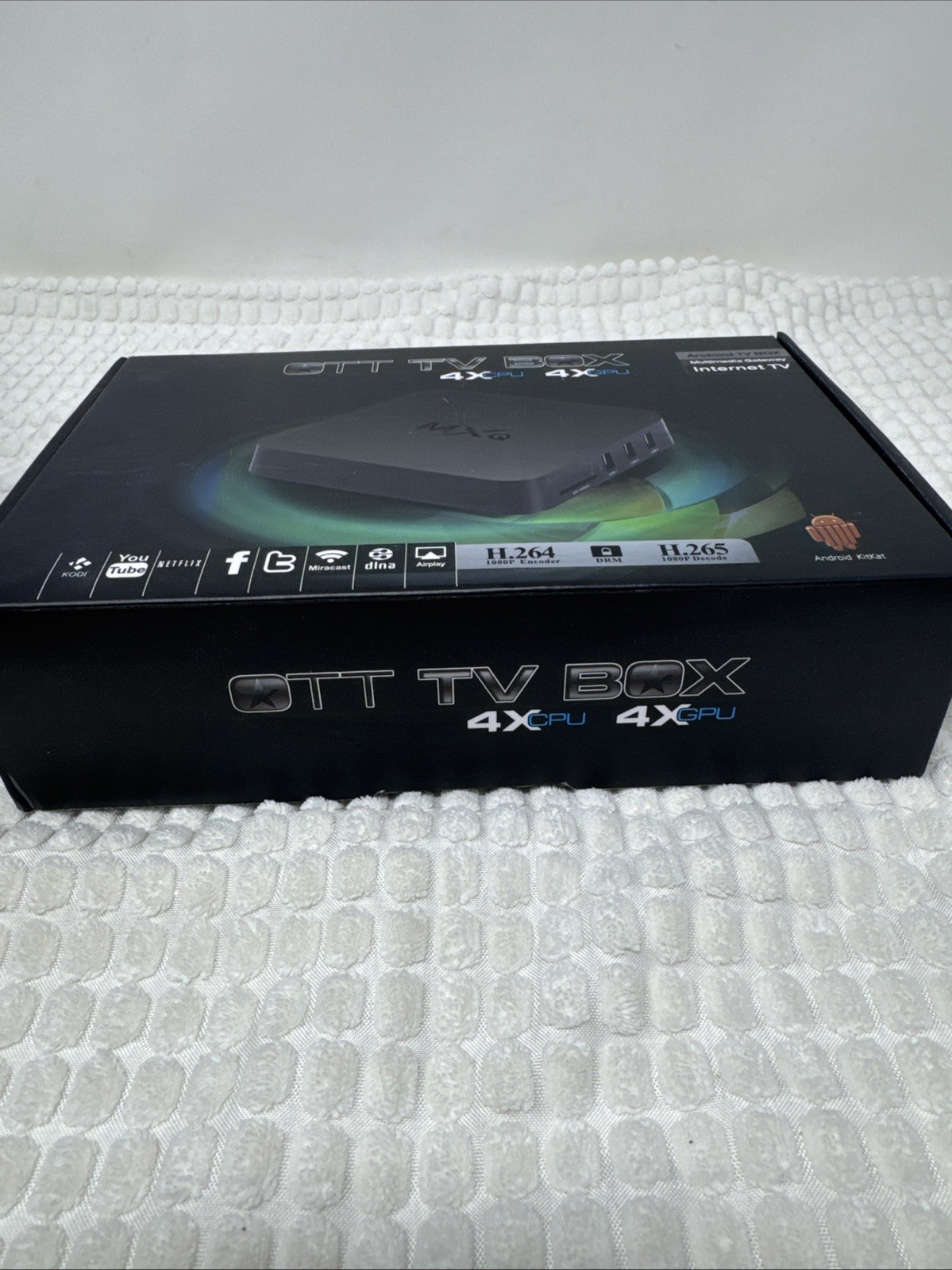 MXQ OTT TV Box 4x CPU GPU Android KitKat Internet TV Box 1080p. C