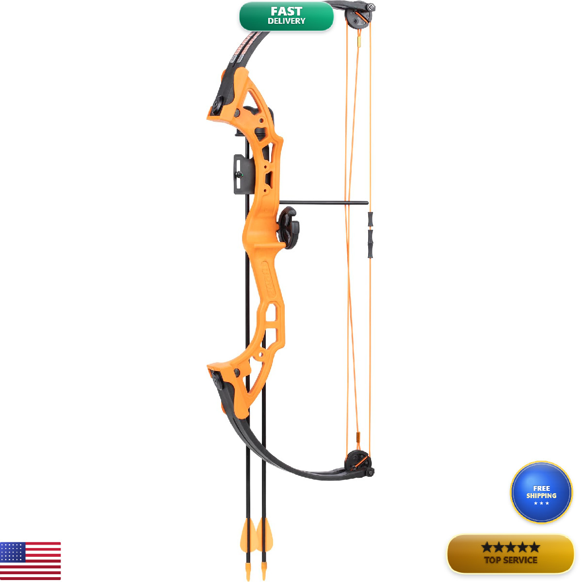 Bear Archery Brave Youth Bow Includes Whisker Biscuit Arrows And Arrow Quiver
