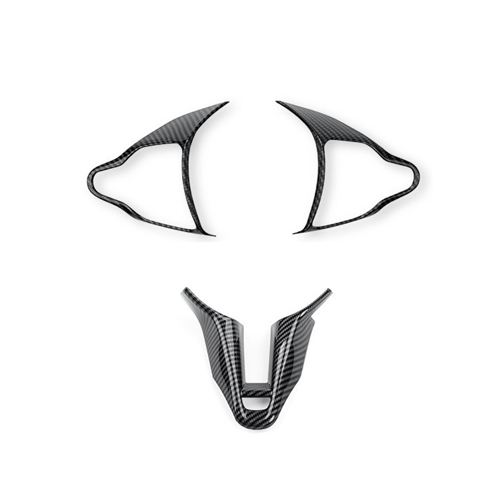 ABS 3PCS Inner Steering Wheel Frame Cover Trim For Hyundai Kona N / Elantra N