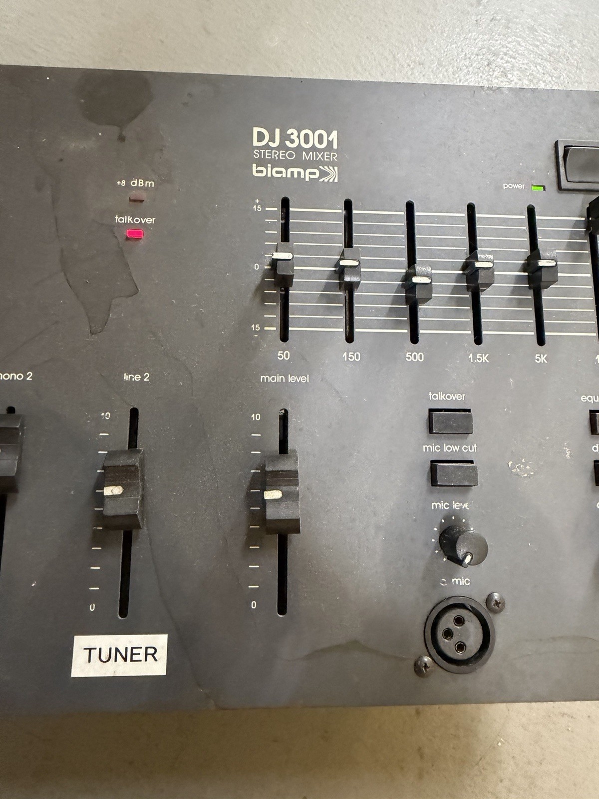 Biamp DJ 3001 Stereo Mixer Powers On Untested