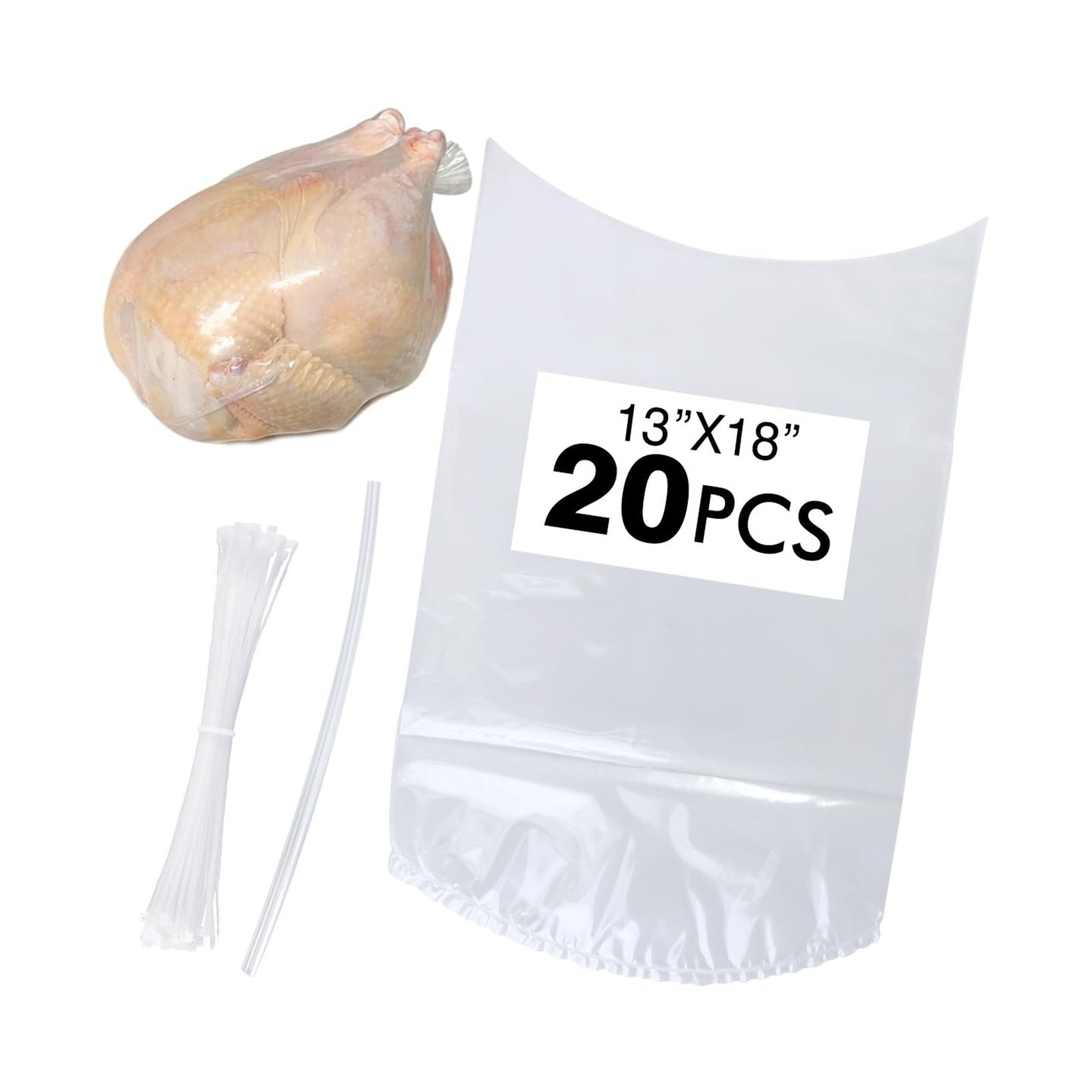 Poultry Shrink Bags, chicken bag, 20Pack 13x18 Inches Clear Poultry... Fast Ship