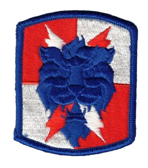 US 35th Signals Brigade Sleeve Patch. Full color.