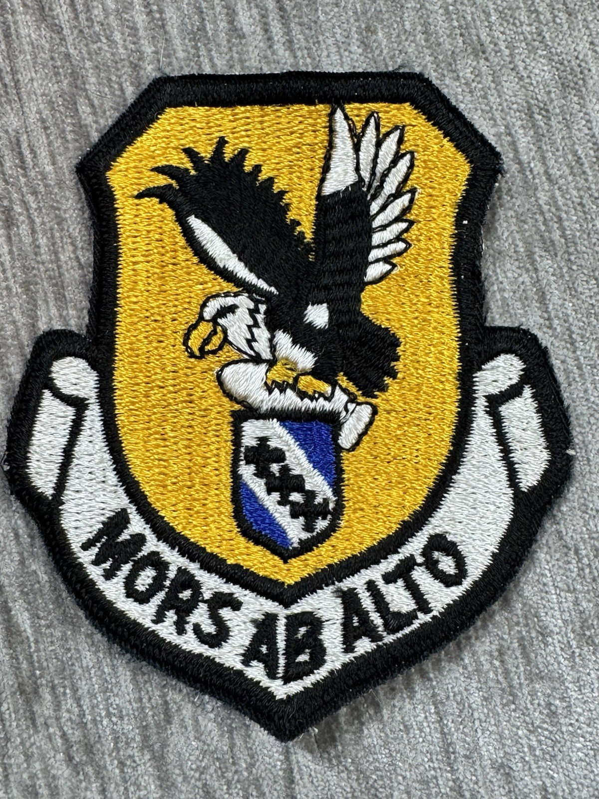 US Air Force 7th Bomb Wing Patch Carswell AFB TX "Mors Ab Alto" 1970s Era b