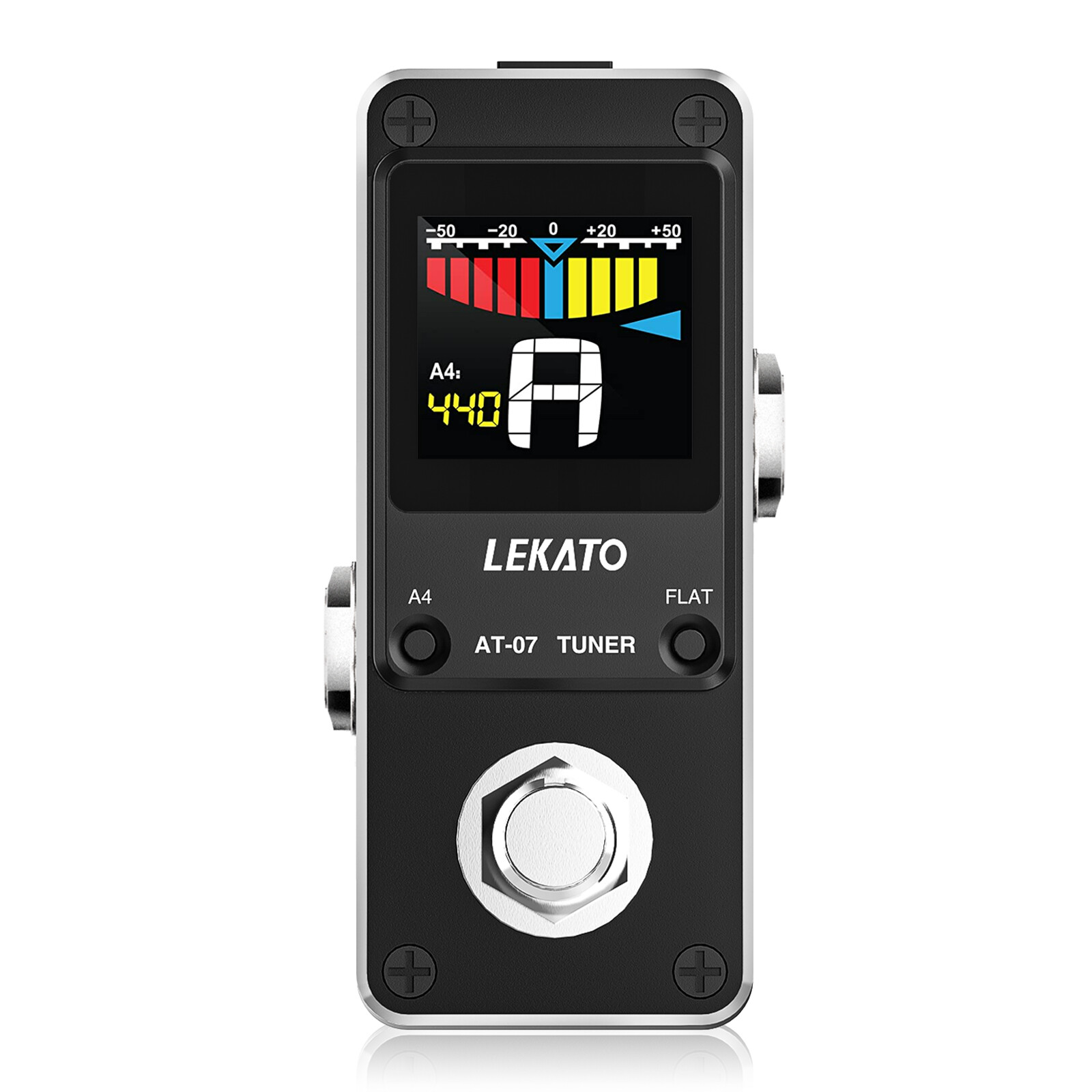 LEKATO AT-07 Guitar Bass Tuner Pedal Effect Pedal BRIGHT FUNCTIONAL Tuning