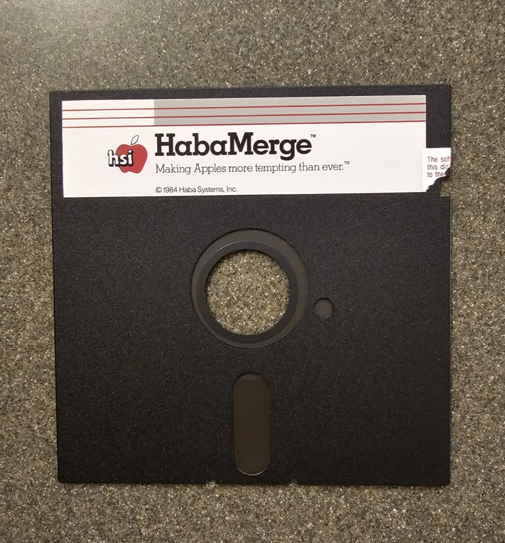 HabaMerge Software Floppy Disk 1984