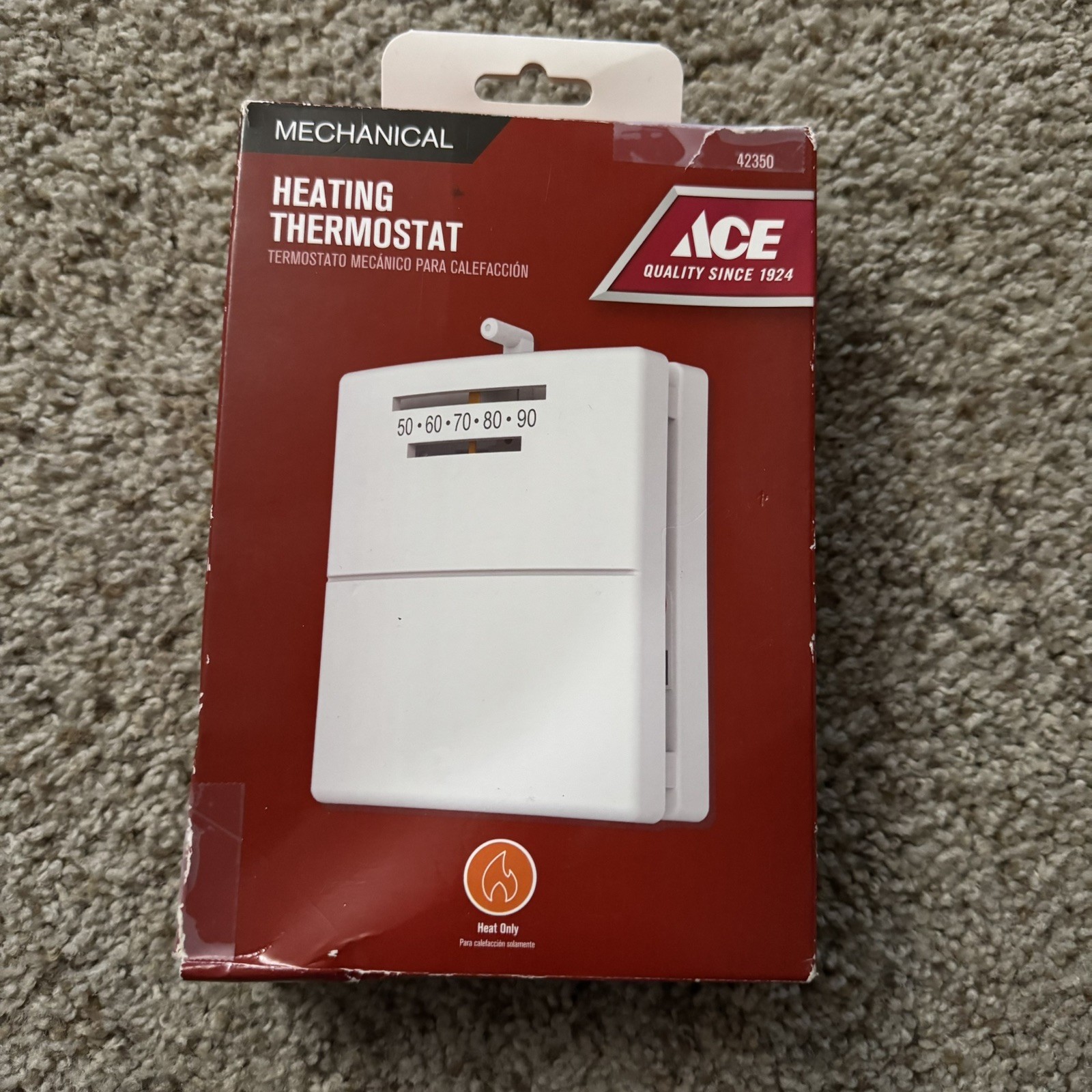 Ace Hardware 42350 Mechanical Heating Thermostat 3" x 3.5". Replacement