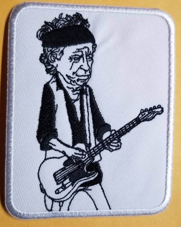 Keith Richards Rolling Stones Guitar Rock Legend Embroidered Patch Iron On Sew