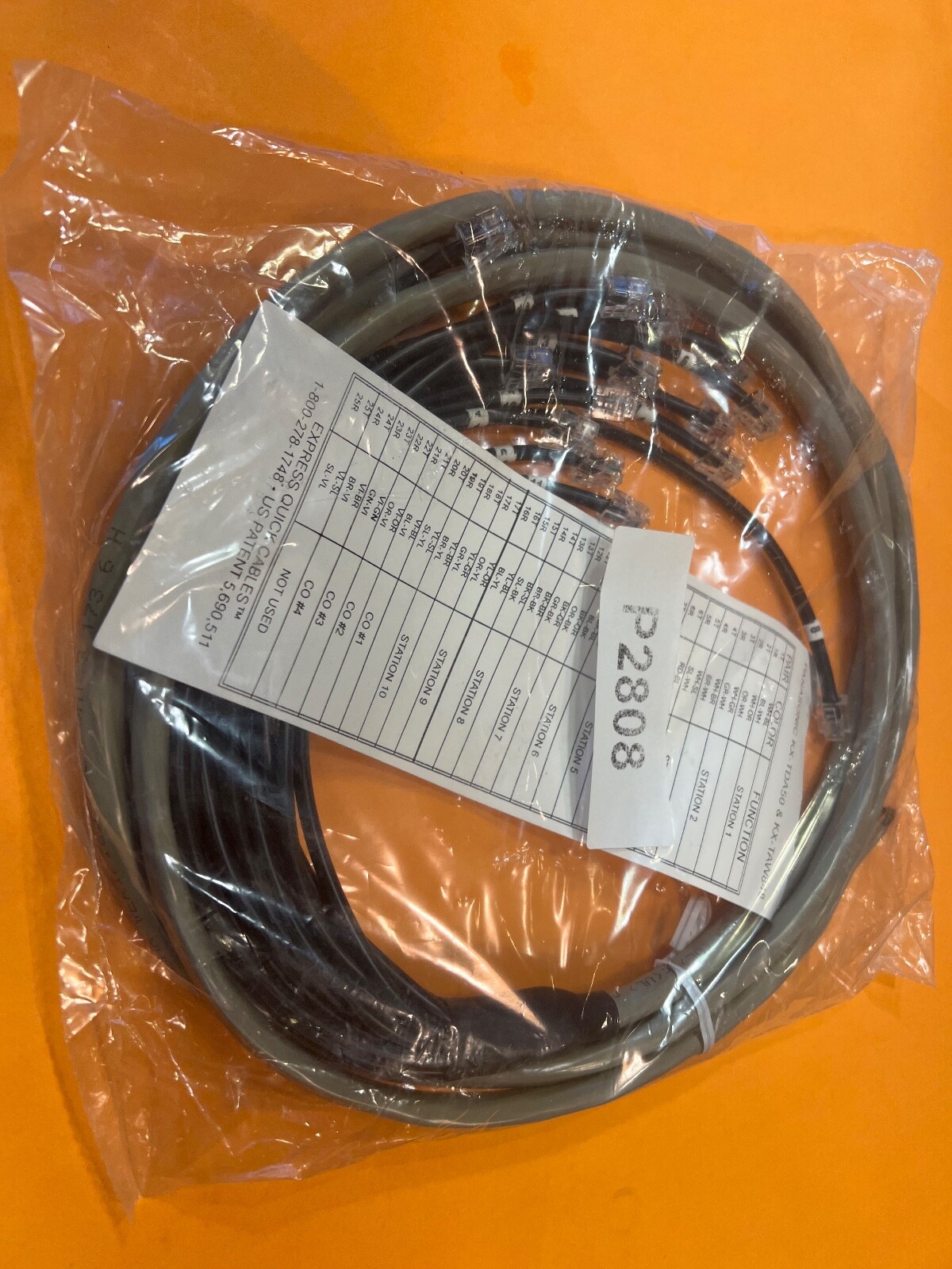 PANASONIC KX-TAW848 KX-TDA50 25 PAIR BARE WIRE TO 14 RJ11 MALE PLUGS / OVERSTOCK