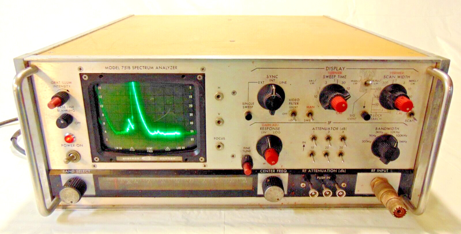 Systron Donner Microwave Division Spectrum Analyzer Model 751B 10 MHz to 6.5 GHz